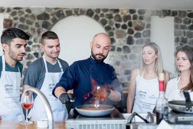 A hands-on experience of Santorinian cuisine